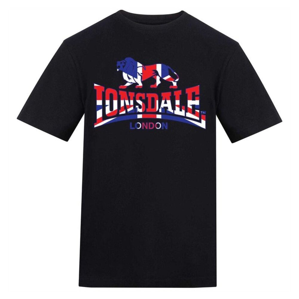 Lonsdale Mens Union Jack T-Shirt / Black